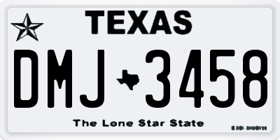 TX license plate DMJ3458