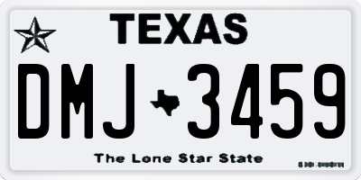 TX license plate DMJ3459