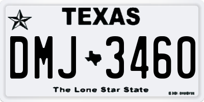TX license plate DMJ3460