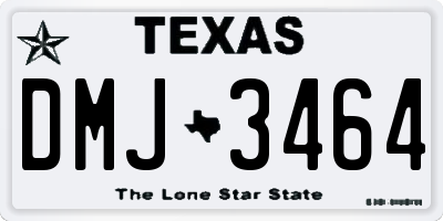 TX license plate DMJ3464