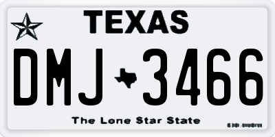 TX license plate DMJ3466