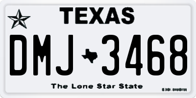 TX license plate DMJ3468