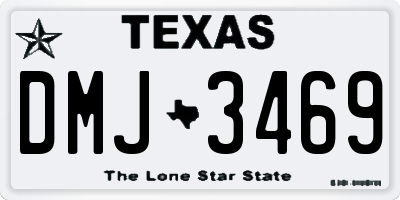 TX license plate DMJ3469