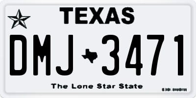 TX license plate DMJ3471