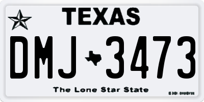 TX license plate DMJ3473