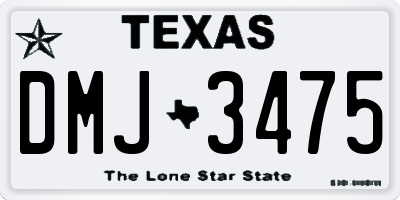 TX license plate DMJ3475