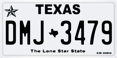 TX license plate DMJ3479