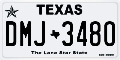 TX license plate DMJ3480
