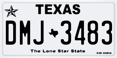 TX license plate DMJ3483