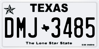 TX license plate DMJ3485