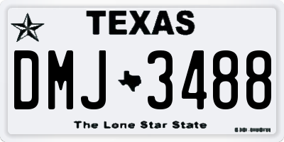 TX license plate DMJ3488