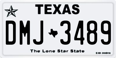 TX license plate DMJ3489
