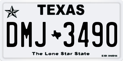 TX license plate DMJ3490