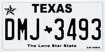 TX license plate DMJ3493