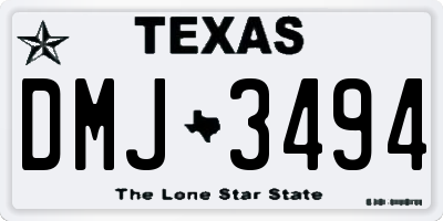 TX license plate DMJ3494