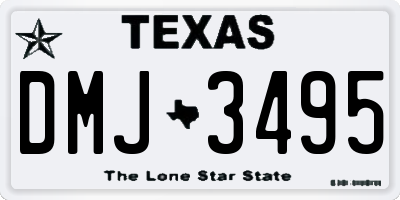 TX license plate DMJ3495