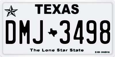 TX license plate DMJ3498