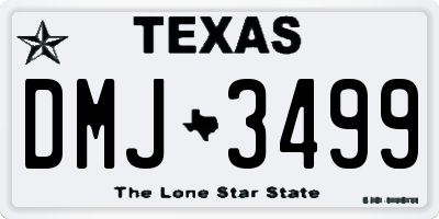 TX license plate DMJ3499