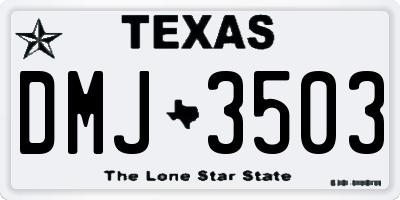 TX license plate DMJ3503