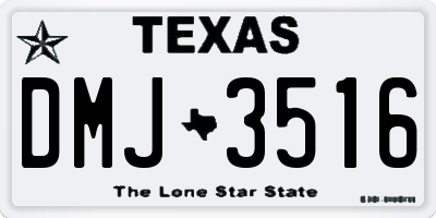 TX license plate DMJ3516