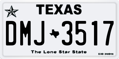 TX license plate DMJ3517