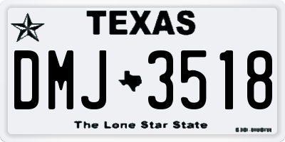 TX license plate DMJ3518
