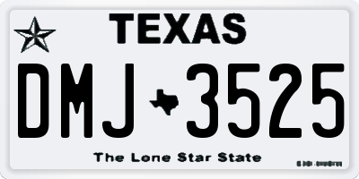 TX license plate DMJ3525