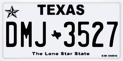 TX license plate DMJ3527