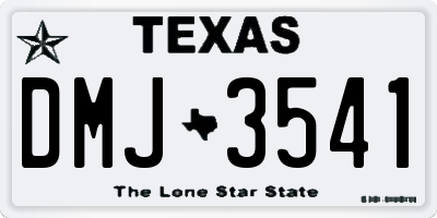 TX license plate DMJ3541