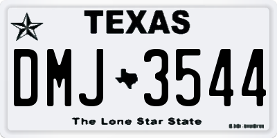 TX license plate DMJ3544