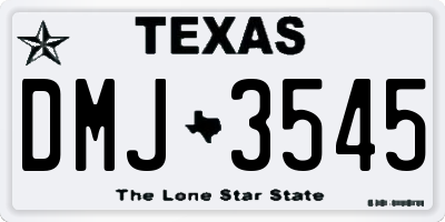 TX license plate DMJ3545