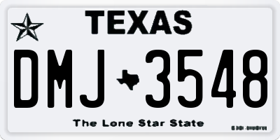 TX license plate DMJ3548