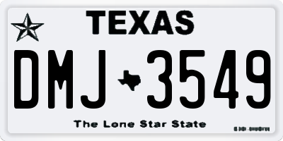 TX license plate DMJ3549