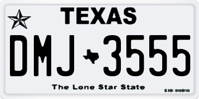 TX license plate DMJ3555