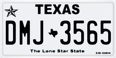 TX license plate DMJ3565