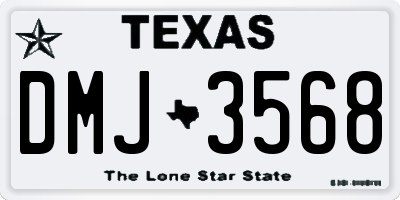 TX license plate DMJ3568