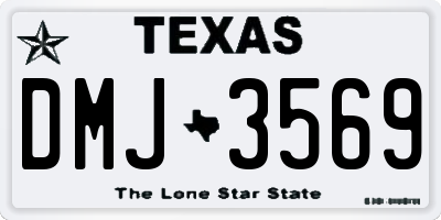 TX license plate DMJ3569