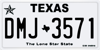 TX license plate DMJ3571