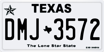 TX license plate DMJ3572