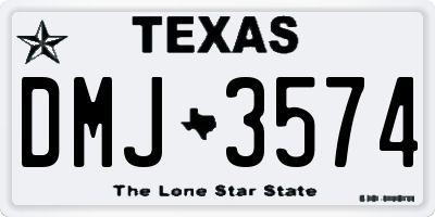 TX license plate DMJ3574