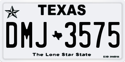 TX license plate DMJ3575