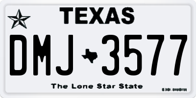 TX license plate DMJ3577