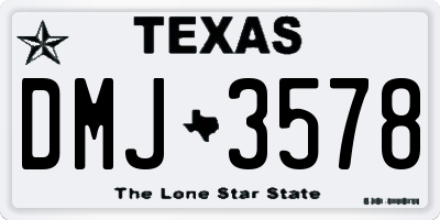 TX license plate DMJ3578