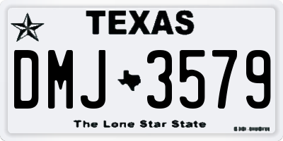 TX license plate DMJ3579