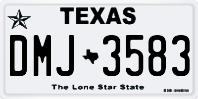 TX license plate DMJ3583