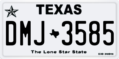 TX license plate DMJ3585