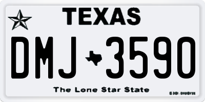 TX license plate DMJ3590