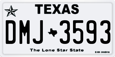 TX license plate DMJ3593