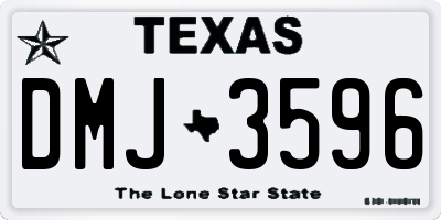 TX license plate DMJ3596