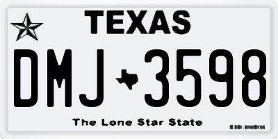 TX license plate DMJ3598